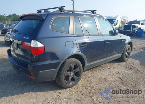 2007 BMW X3 3.0Si z USA, uszkodzony, nr VIN WBXPC93437WE78192